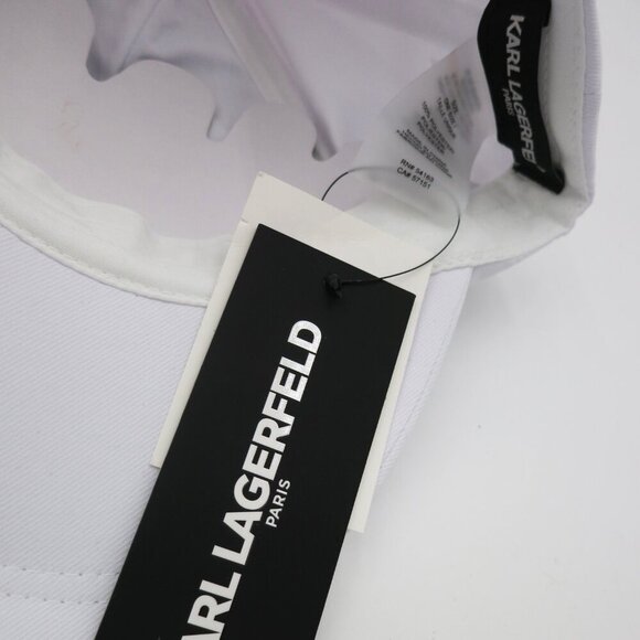 NWT Karl Lagerfeld Paris Women/Men Cate Pins Baseball Cap in White $58.00 - Picture 14 of 16